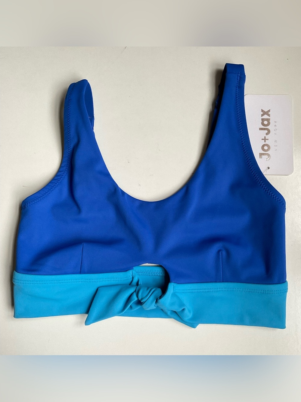 Jo + Jax Plot Twist Cobalt Dance Top